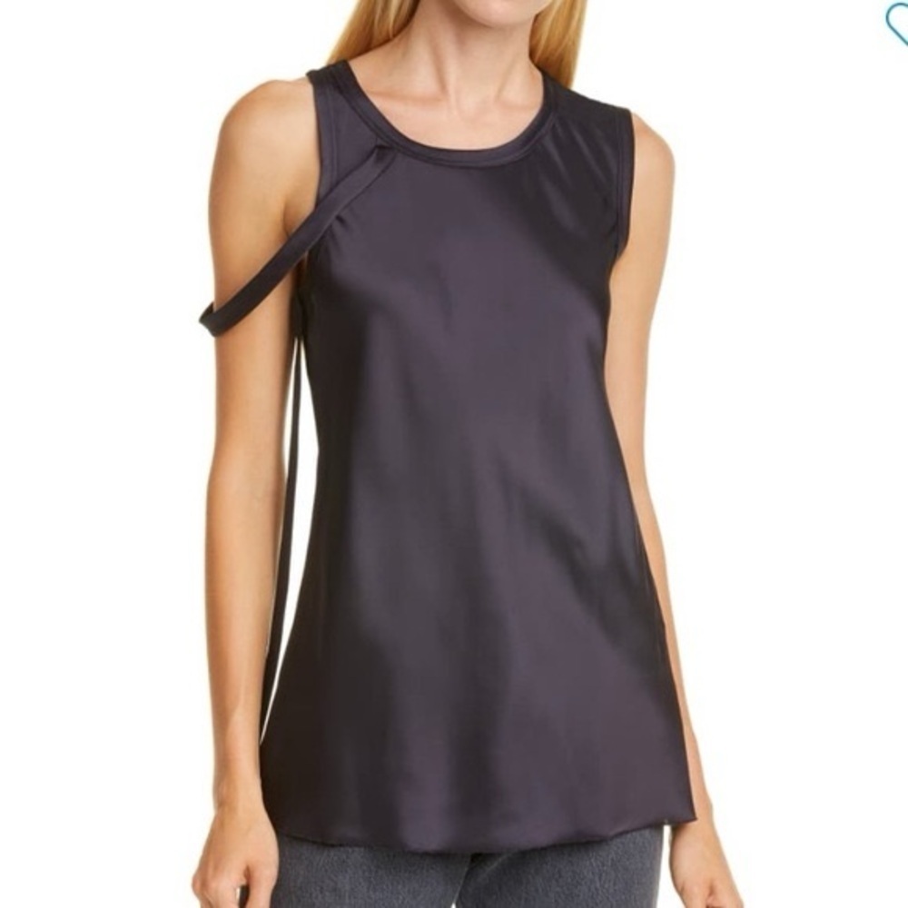 HELMUT LANG
Harness Shoulder Satin Tank Top In Blue (101)